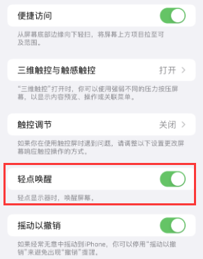 鼎城苹果授权维修站分享iPhone轻点无法唤醒怎么办 