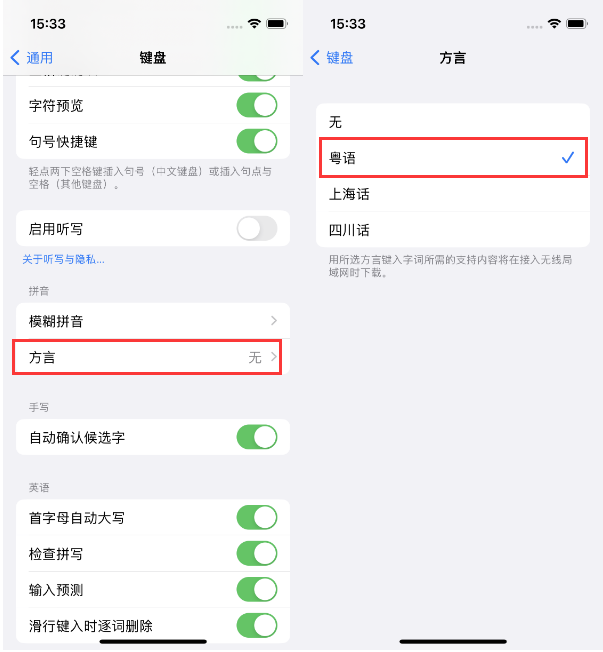 鼎城苹果14服务点分享iPhone 14plus设置键盘粤语方言的方法 